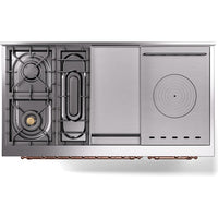 iLVE 48-inch Freestanding Dual Fuel Range with Griddle and French Top and Solid Doors UN48FSQNMPWHPLP IMAGE 5