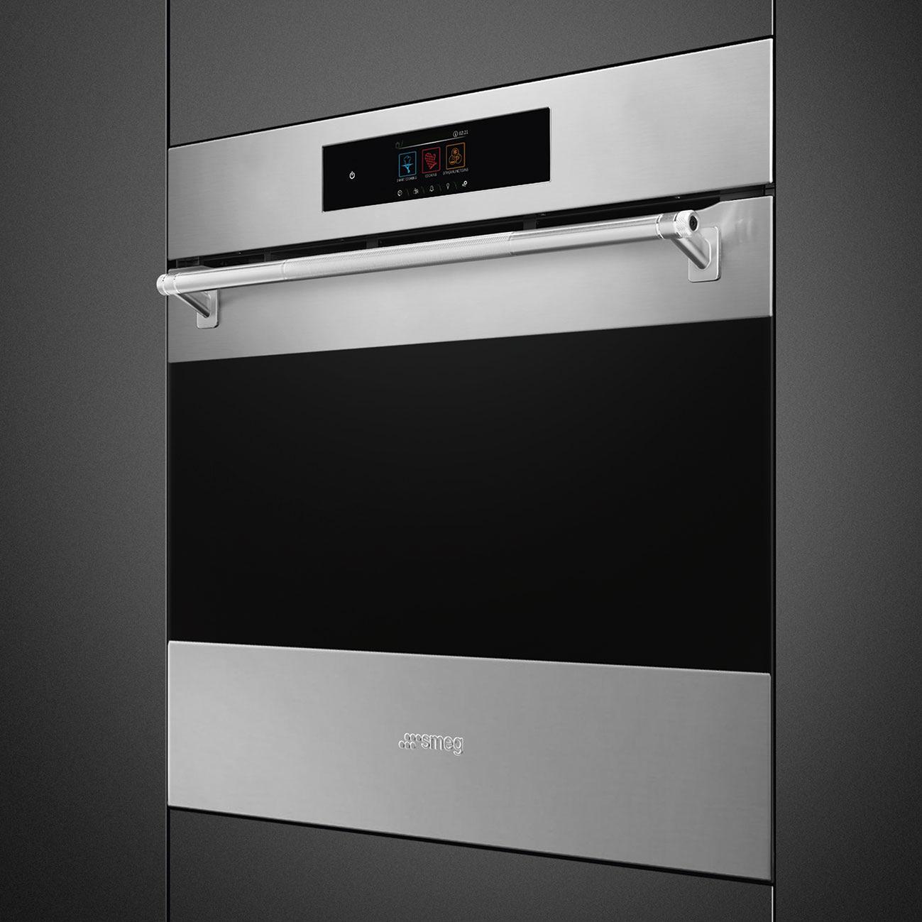 Smeg 30-inch, 3.92 cu. ft. Built-in Single Wall Oven SOPU3304TPX IMAGE 3