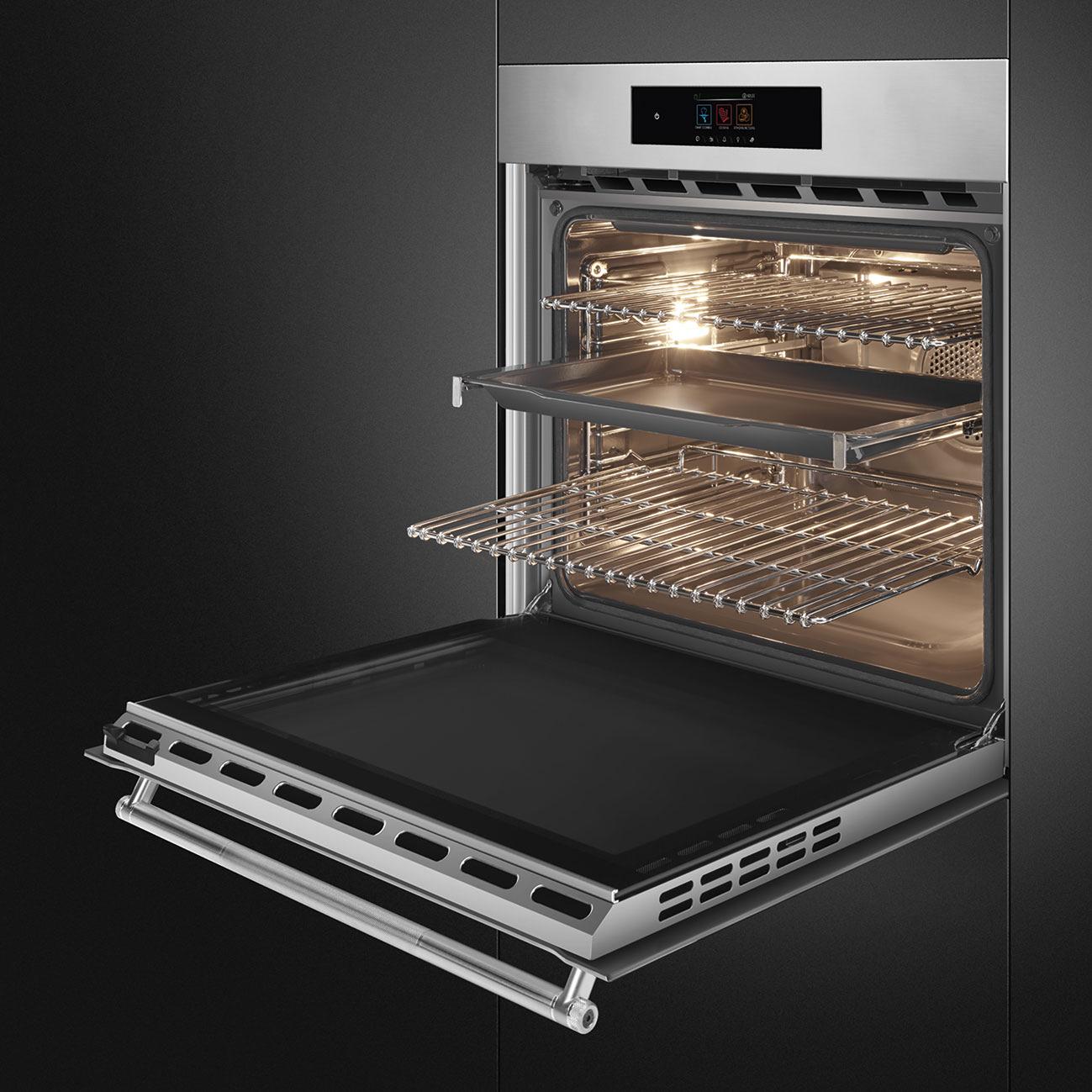 Smeg 30-inch, 3.92 cu. ft. Built-in Single Wall Oven SOPU3304TPX IMAGE 5