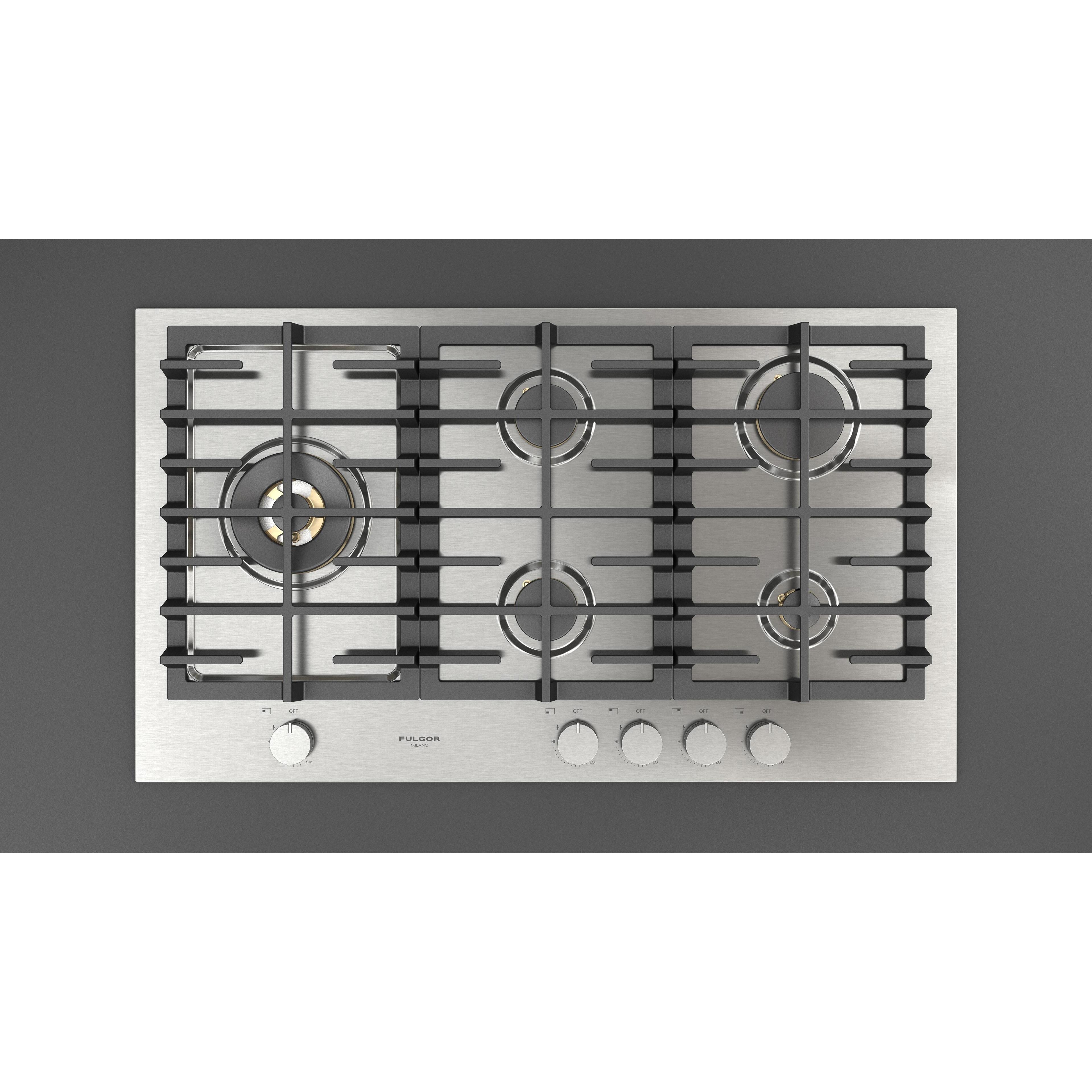 Fulgor Milano 36-inch Built-in Gas Cooktop F4MEGK36S1 IMAGE 2