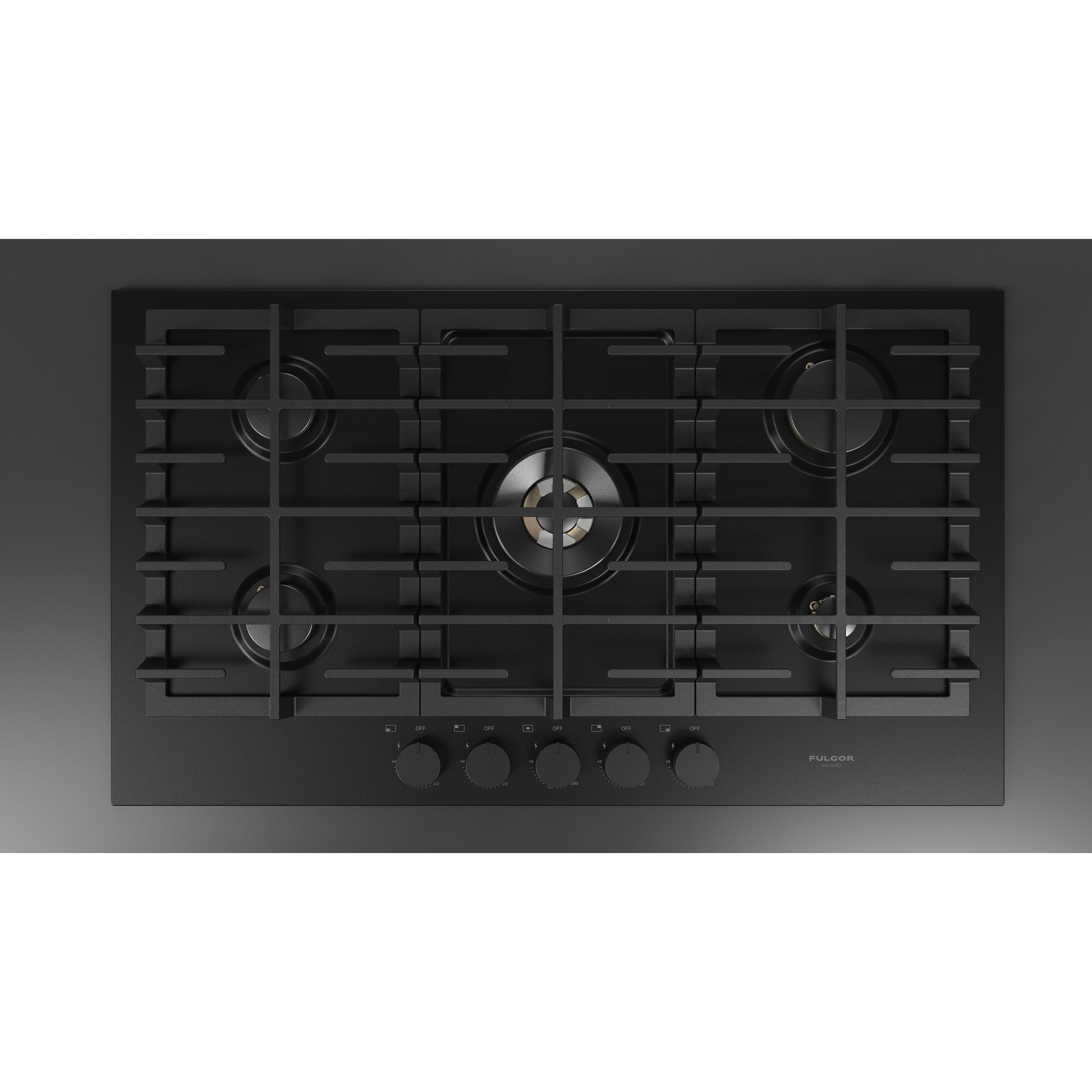 Fulgor Milano 36-inch Built-in Gas Cooktop F4MTGK36MB1 IMAGE 2