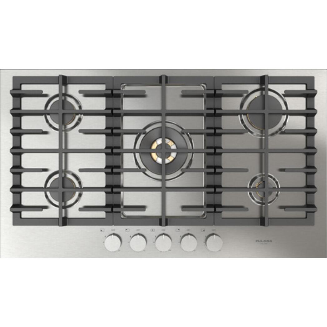 Fulgor Milano 36-inch Built-in Gas Cooktop F4MTGK36S1 IMAGE 1