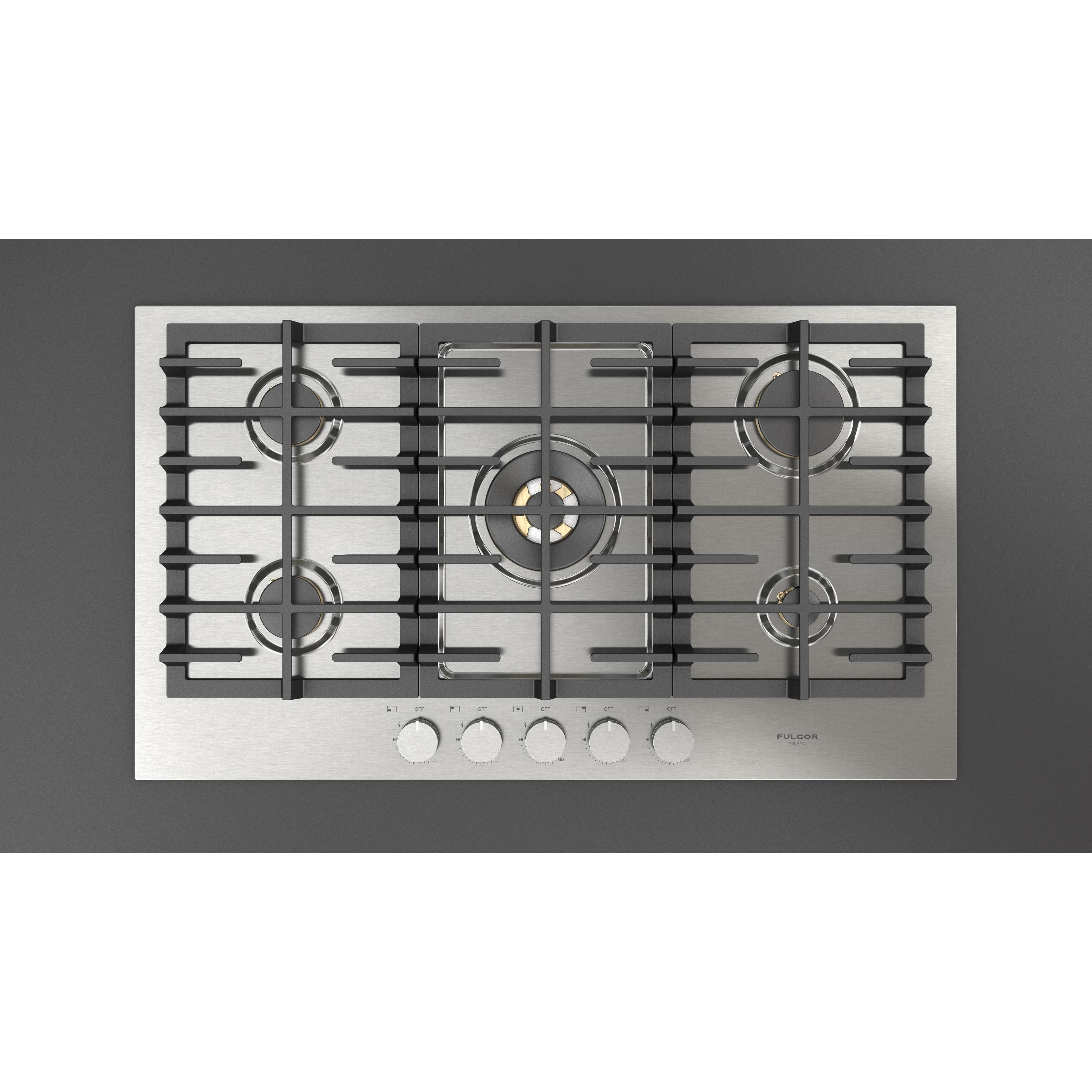 Fulgor Milano 36-inch Built-in Gas Cooktop F4MTGK36S1 IMAGE 2