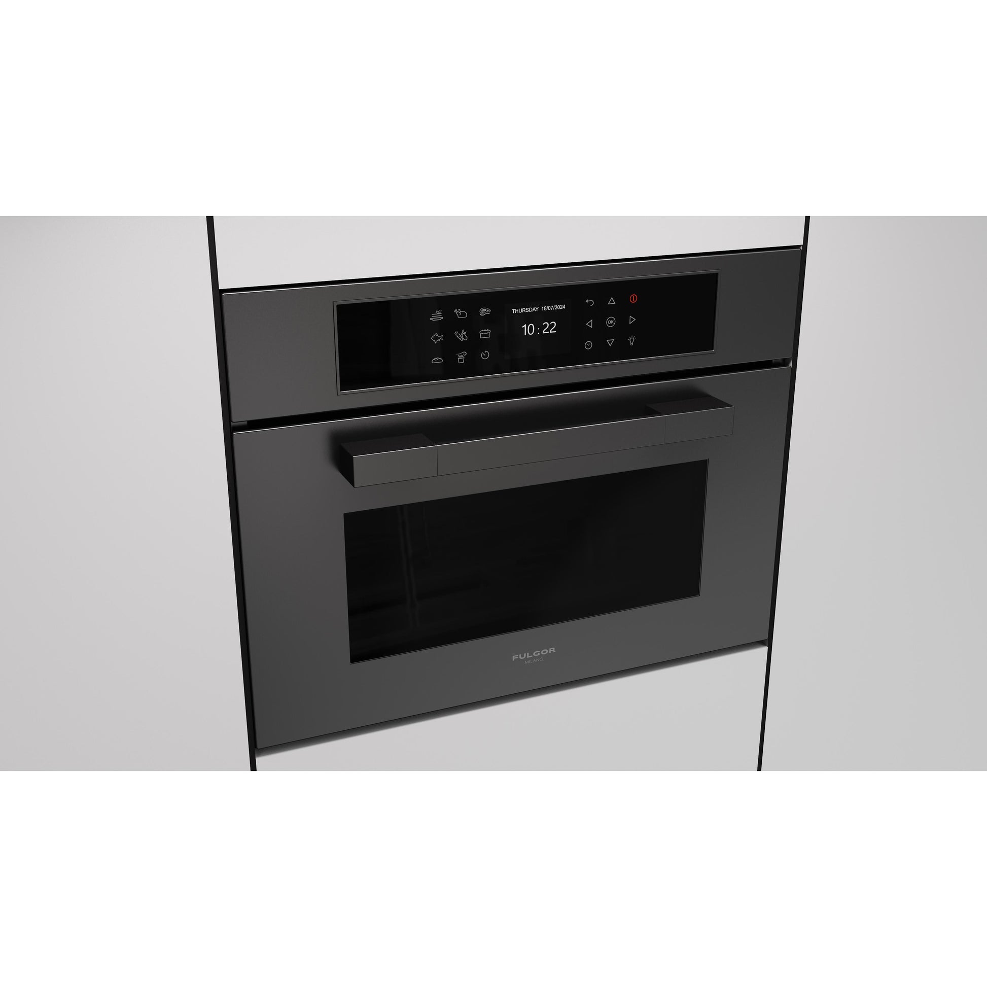 Fulgor Milano 24-inch, 1.41 cu. ft. Built-in Combi-Steam Single Wall Oven with True Convection Technology F7MSCO24MB1 IMAGE 4