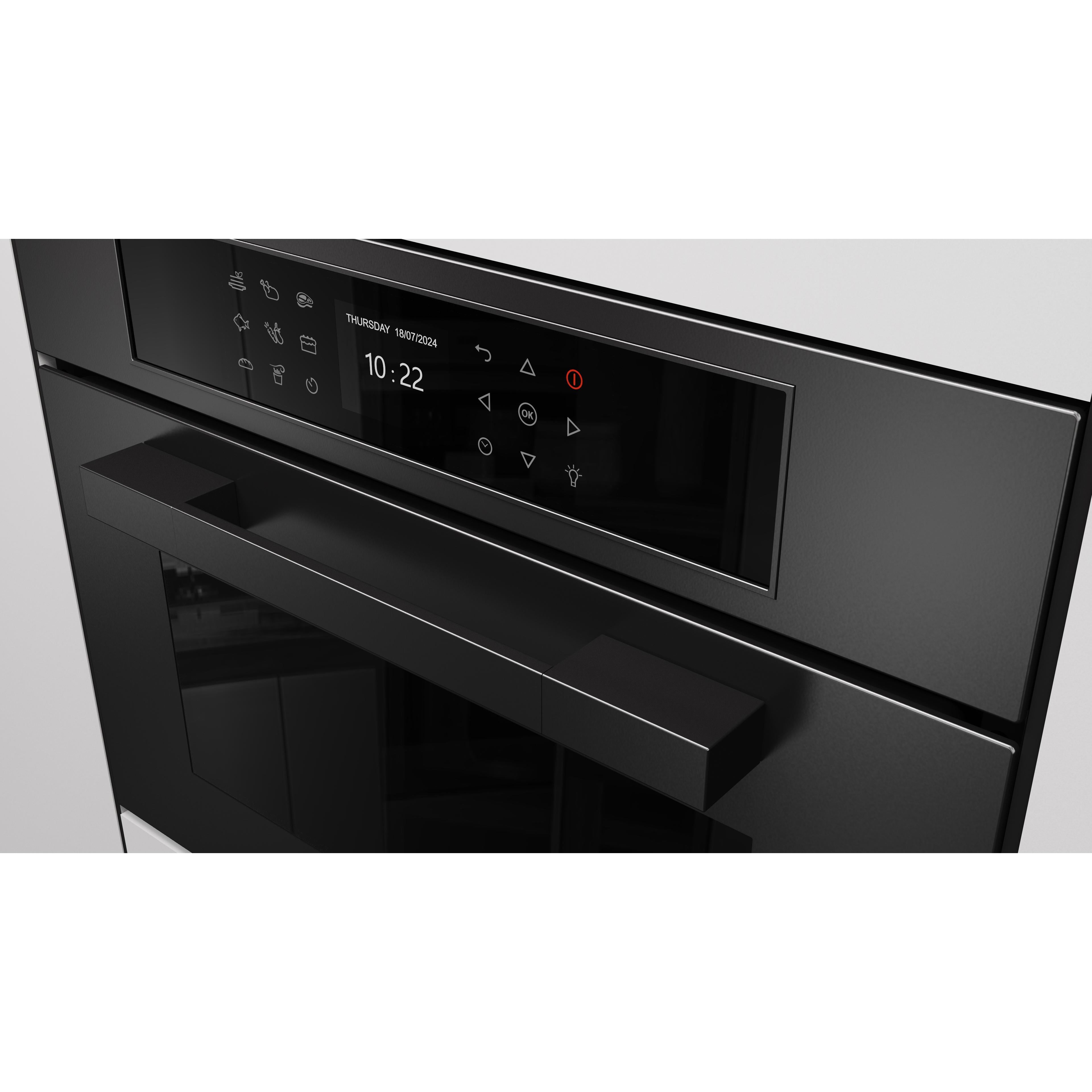 Fulgor Milano 24-inch, 1.41 cu. ft. Built-in Combi-Steam Single Wall Oven with True Convection Technology F7MSCO24MB1 IMAGE 7