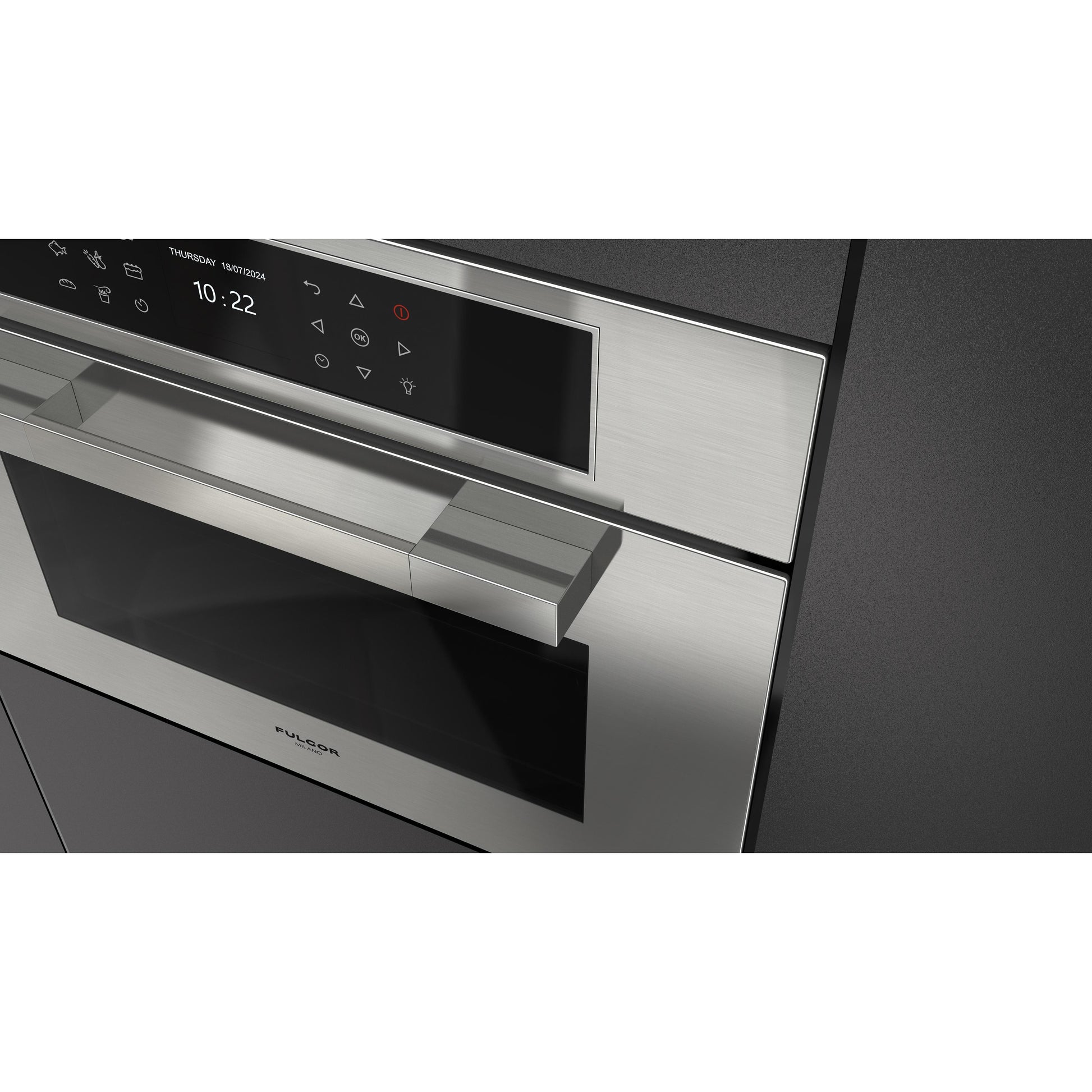Fulgor Milano 24-inch, 1.41 cu. ft. Built-in Combi-Steam Single Wall Oven with True Convection Technology F7MSCO24S1 IMAGE 9