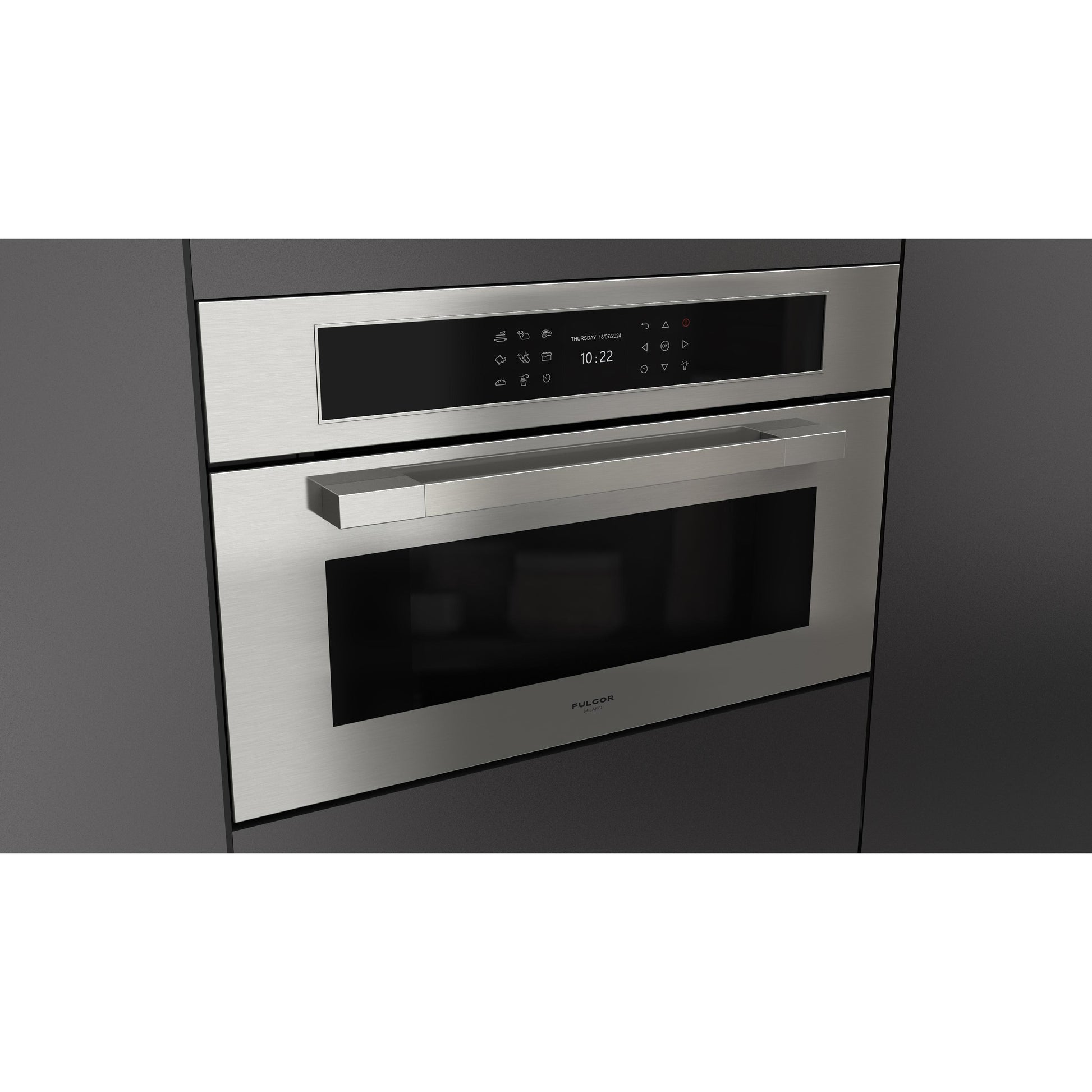 Fulgor Milano 30-inch, 1.41 cu. ft. Built-in Combi-Steam Single Wall Oven with True Convection Technology F7MSCO30S1 IMAGE 4