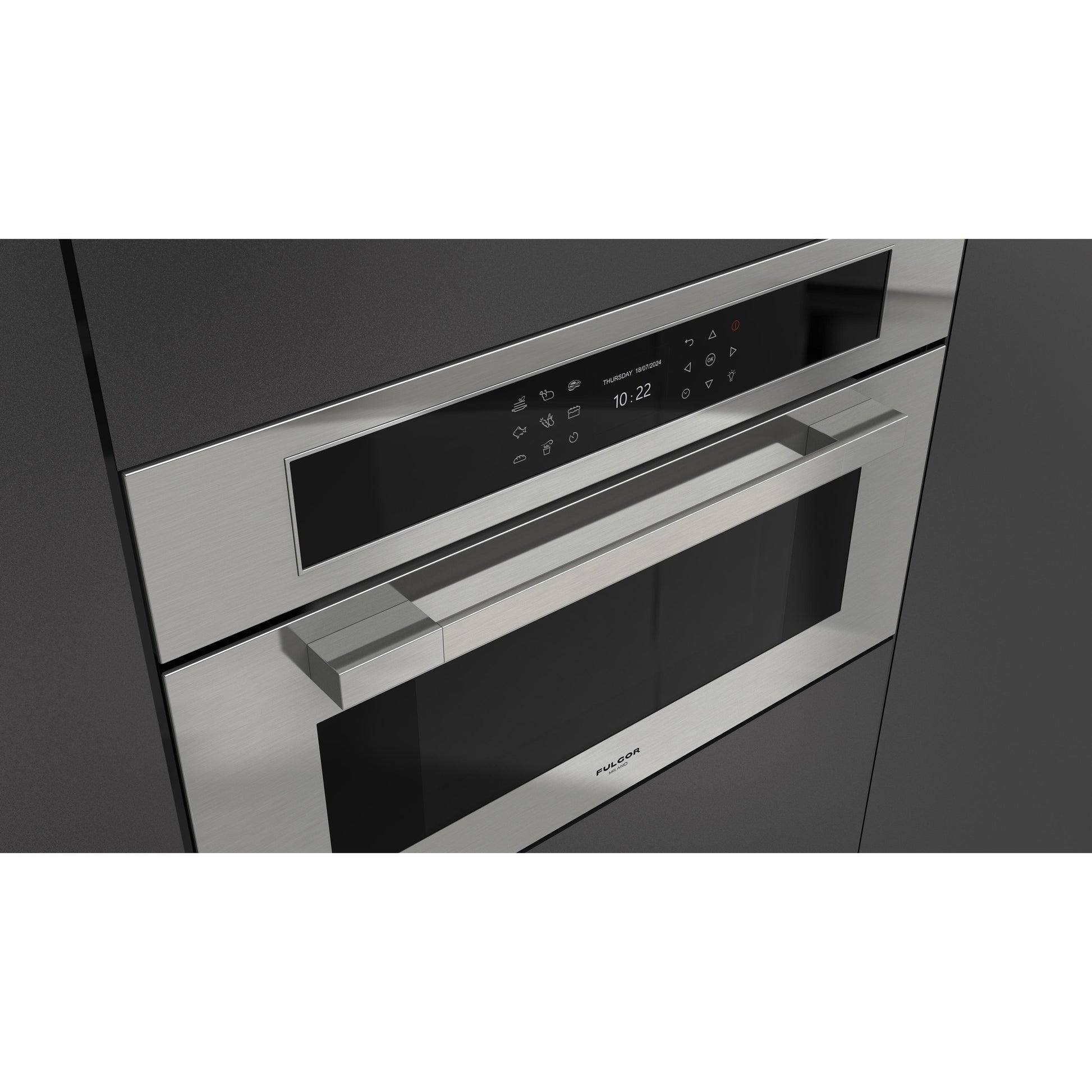 Fulgor Milano 30-inch, 1.41 cu. ft. Built-in Combi-Steam Single Wall Oven with True Convection Technology F7MSCO30S1 IMAGE 6