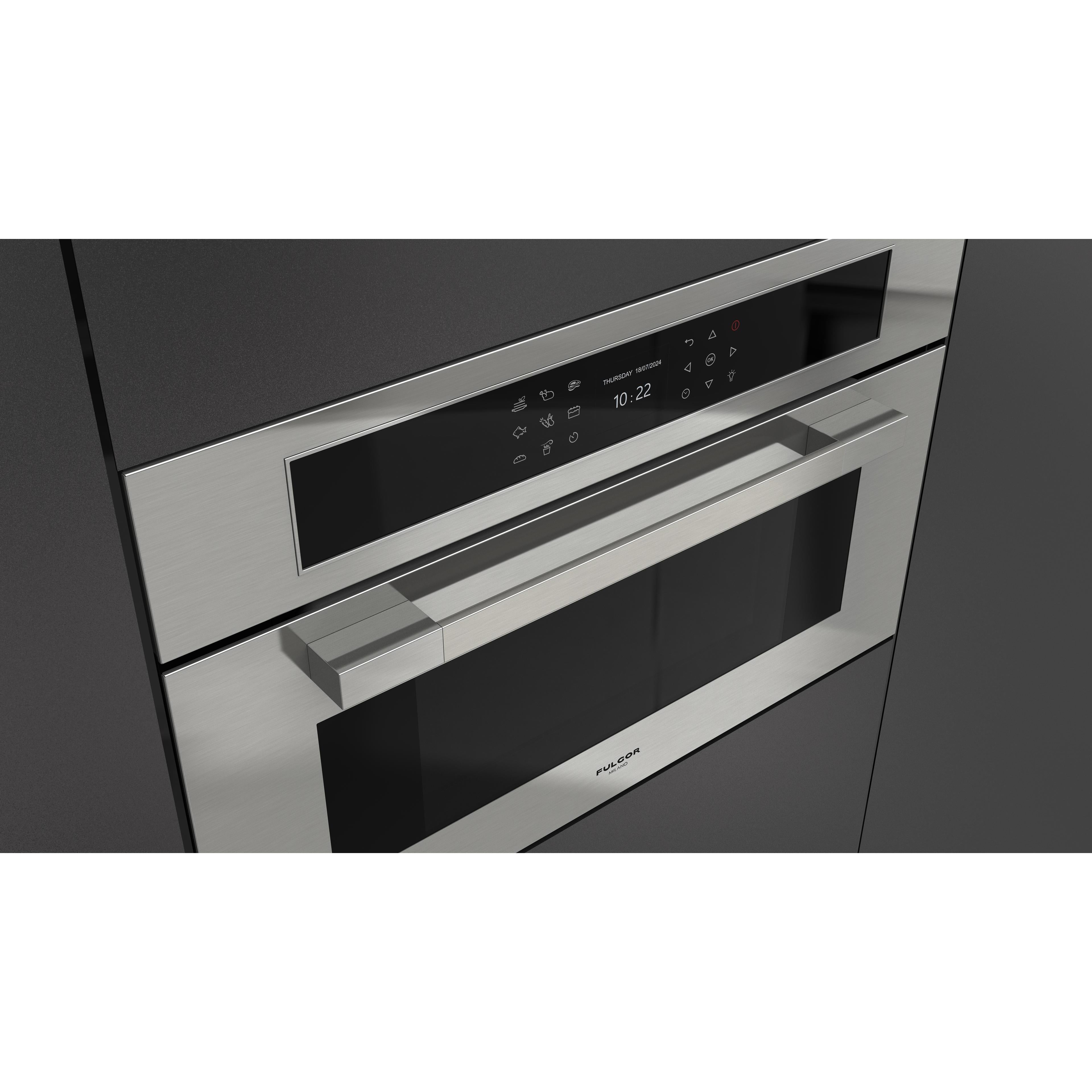 Fulgor Milano 30-inch, 1.41 cu. ft. Built-in Combi-Steam Single Wall Oven with True Convection Technology F7MSCO30S1 IMAGE 6