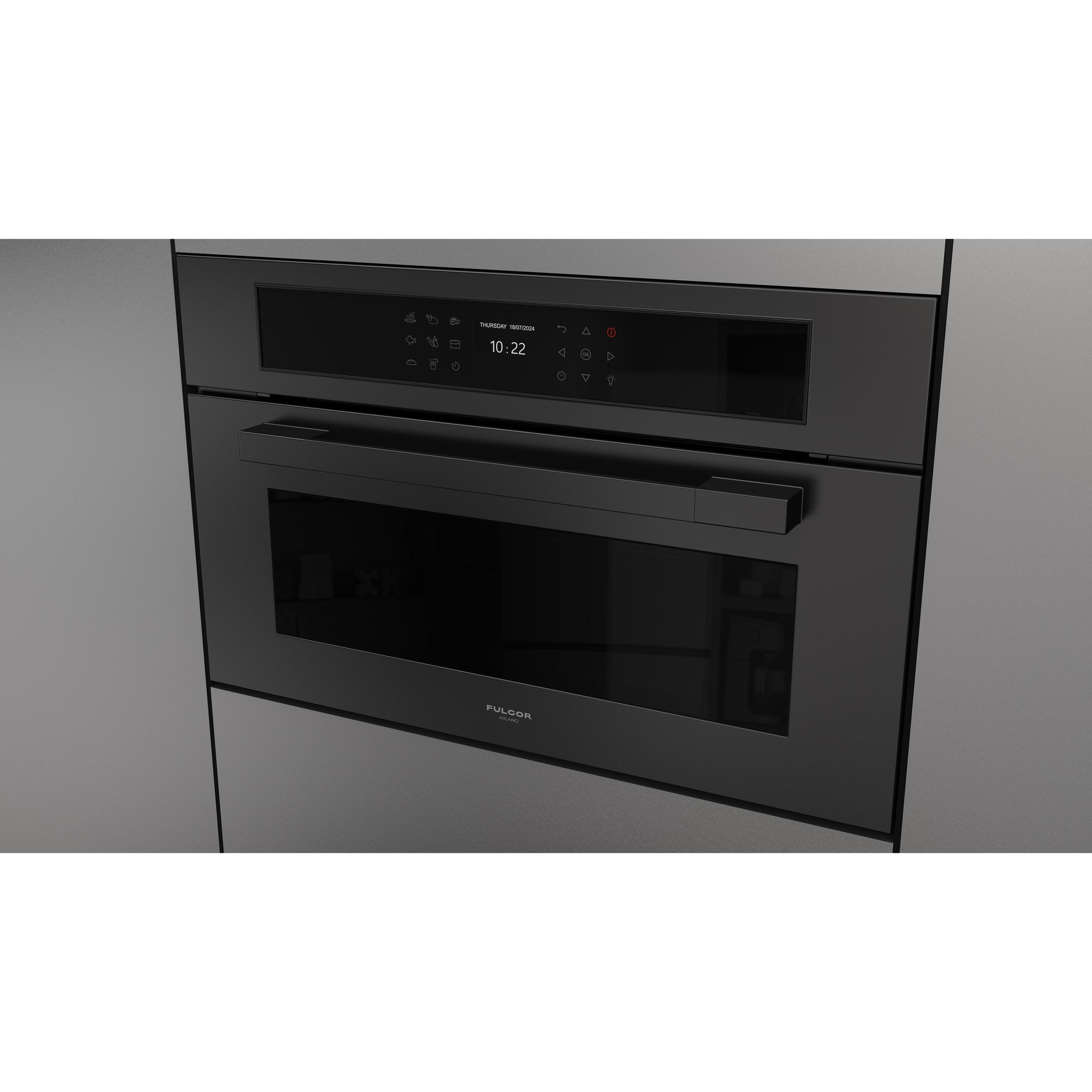 Fulgor Milano 30-inch, 1.41 cu. ft. Built-in Combi-Steam Single Wall Oven with True Convection Technology F7MSCO30MB1 IMAGE 3