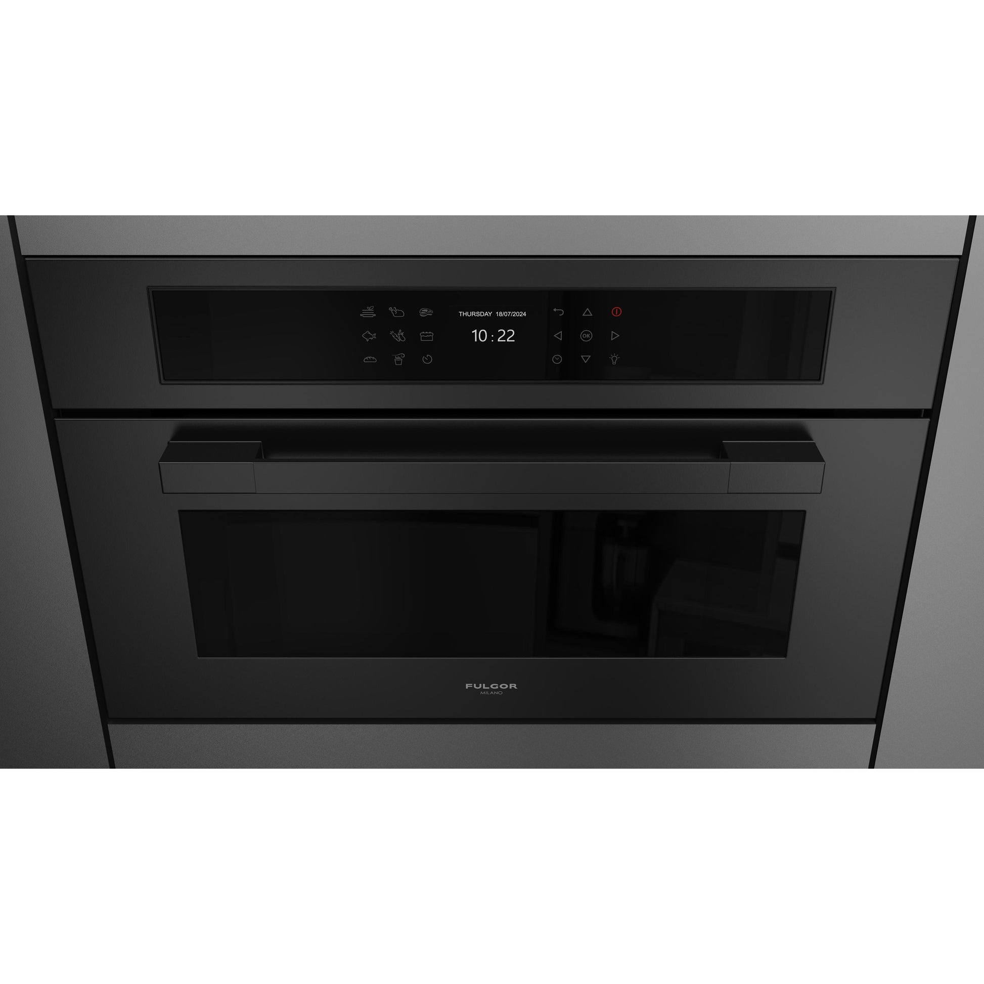 Fulgor Milano 30-inch, 1.41 cu. ft. Built-in Combi-Steam Single Wall Oven with True Convection Technology F7MSCO30MB1 IMAGE 6