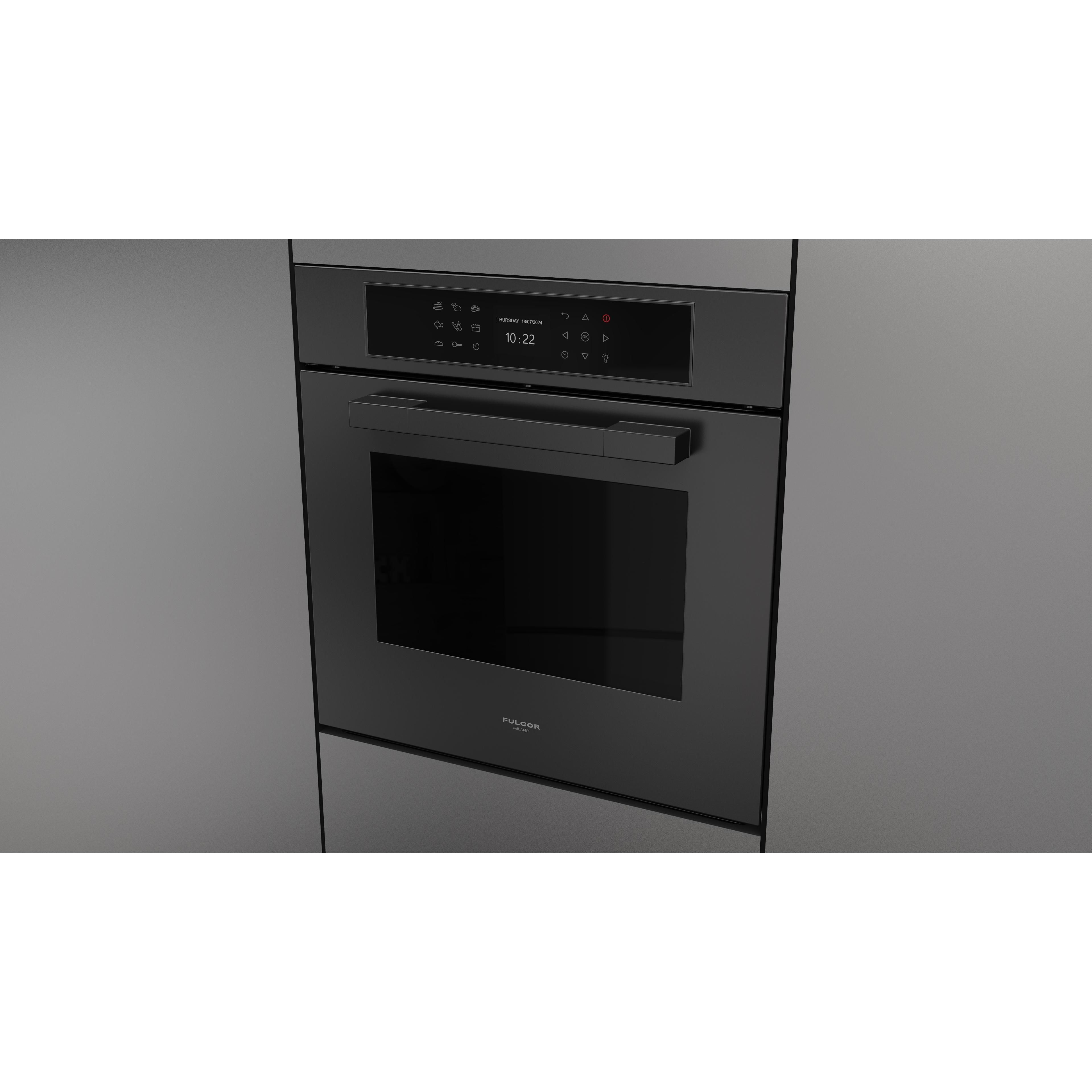 Fulgor Milano 24-inch, 2.36 cu. ft. Multifunction Single Wall Oven with True Convection Technology F7MSM24MB1 IMAGE 3