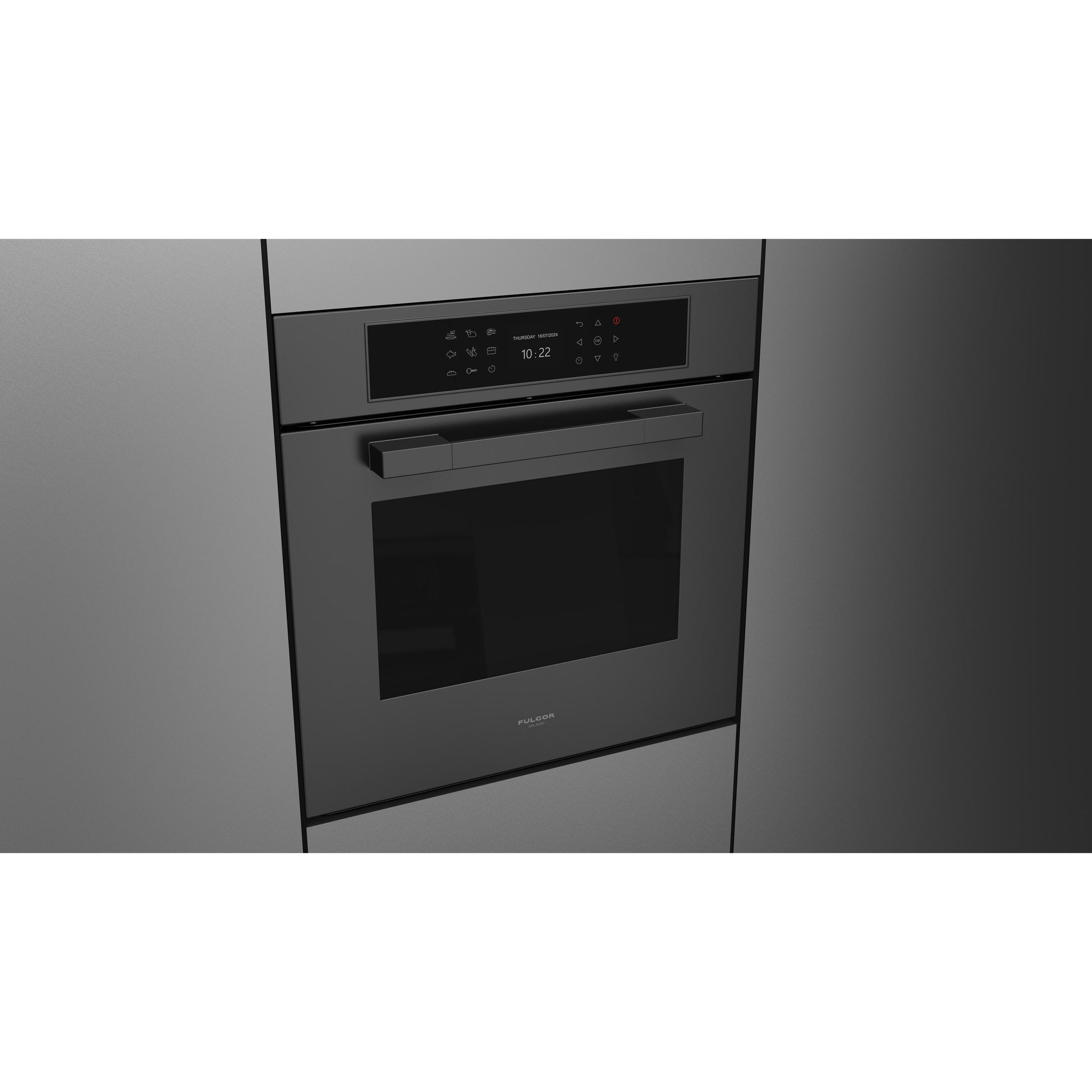 Fulgor Milano 24-inch, 2.36 cu. ft. Multifunction Single Wall Oven with True Convection Technology F7MSM24MB1 IMAGE 4