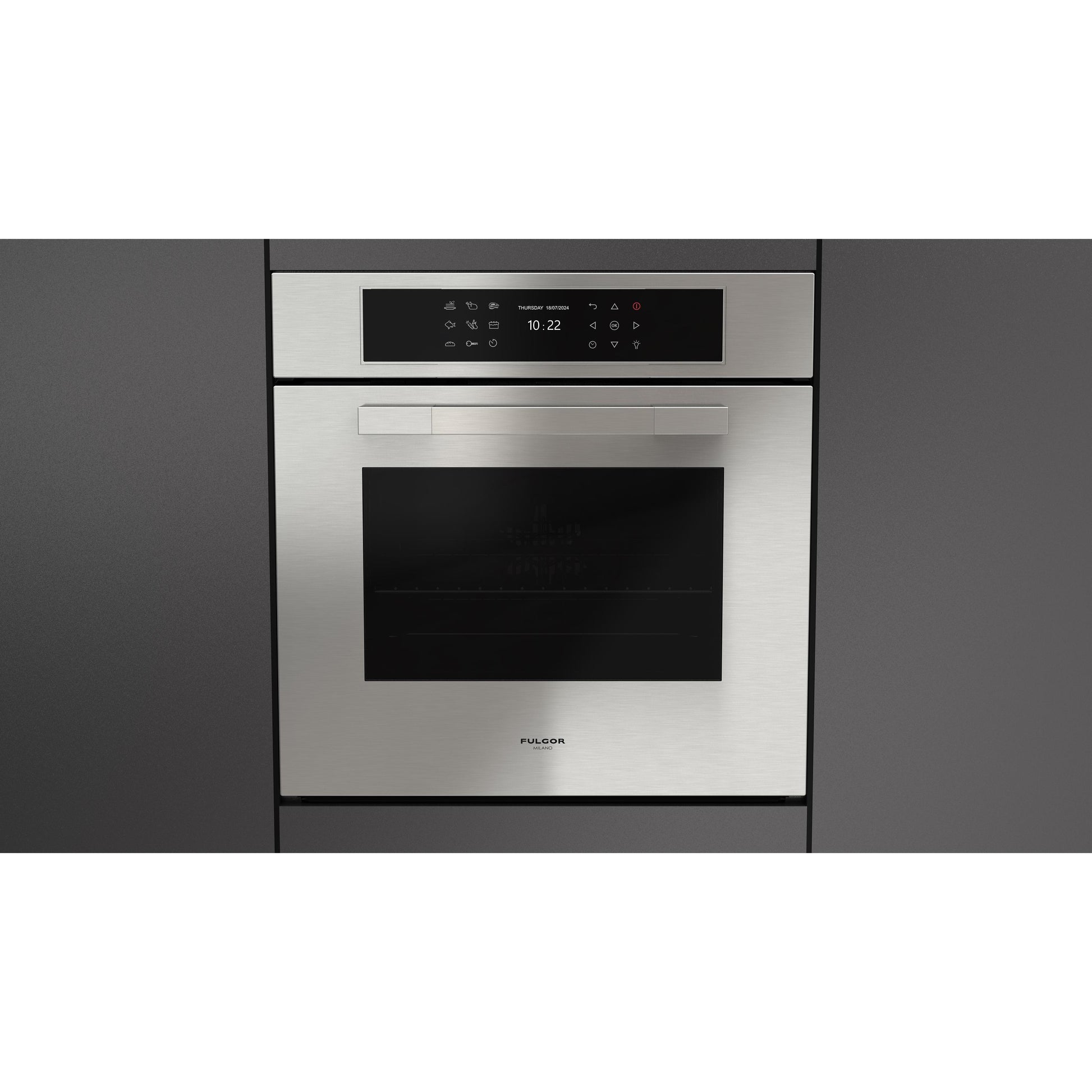 Fulgor Milano 24-inch, 2.36 cu. ft. Multifunction Single Wall Oven with True Convection Technology F7MSM24S1 IMAGE 2