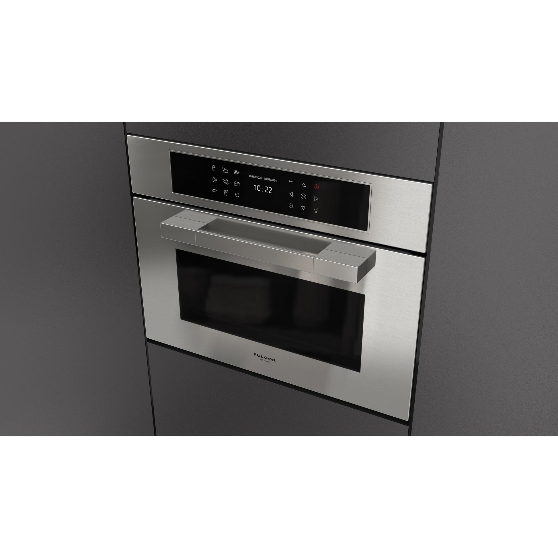 Fulgor Milano 24-inch, 1.46 cu. ft. Built-in Single Combi Speed Oven with True Convection Technology F7MSPD24S1 IMAGE 3