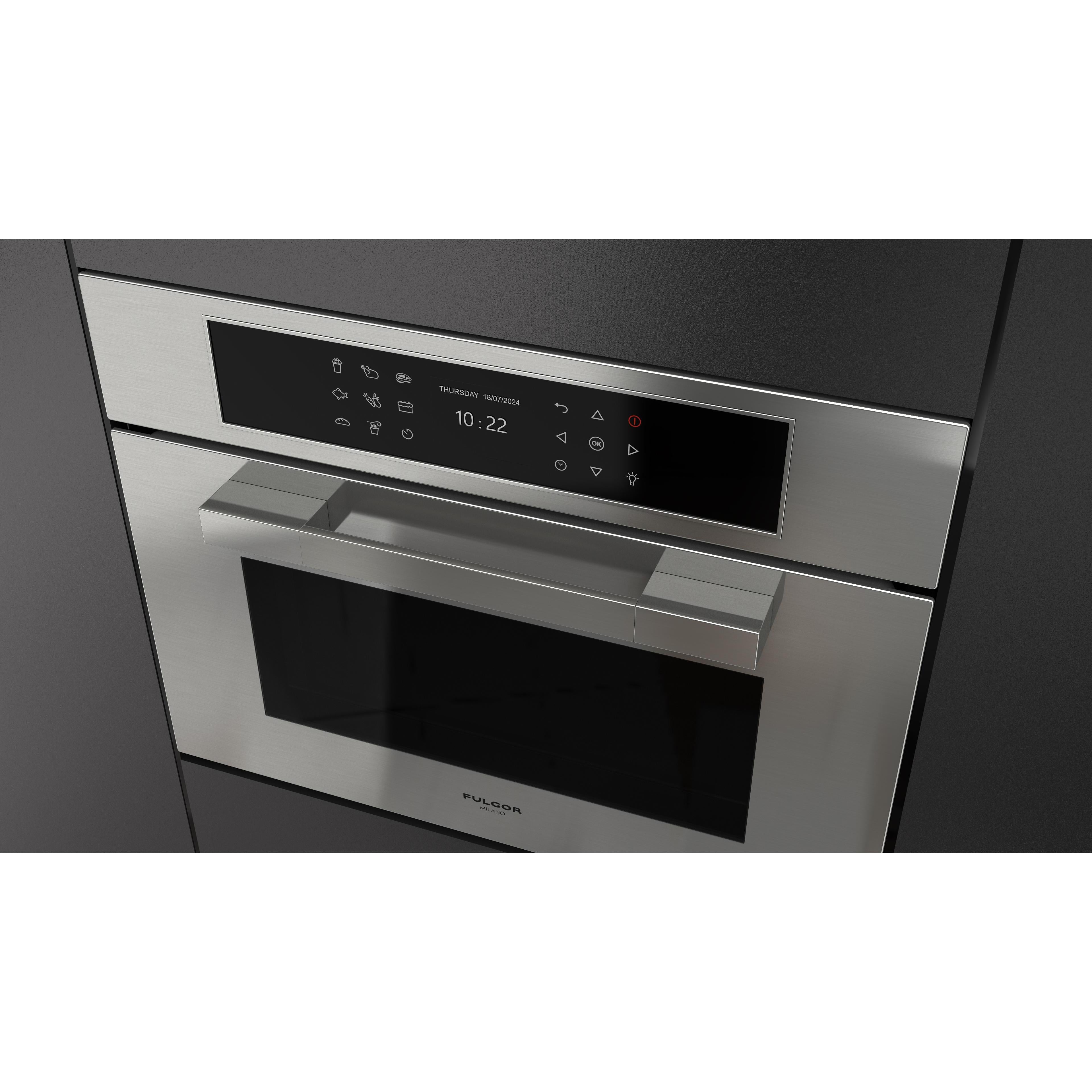 Fulgor Milano 24-inch, 1.46 cu. ft. Built-in Single Combi Speed Oven with True Convection Technology F7MSPD24S1 IMAGE 4