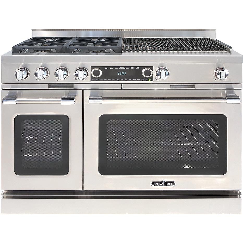 Capital 48-inch Freestanding Dual-Fuel Range with 4 Burners and Grill CSB484BB-L IMAGE 1