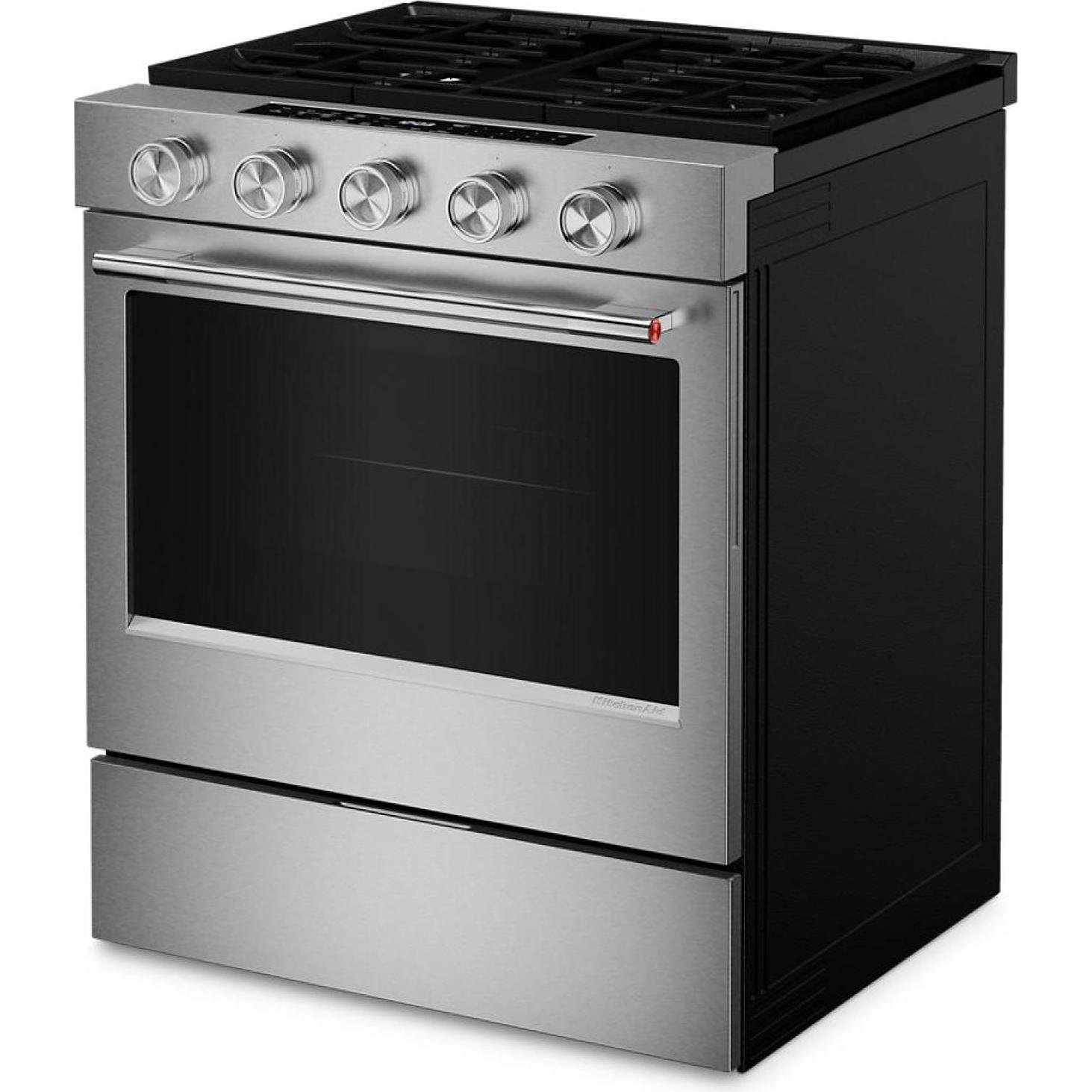 KitchenAid 30-inch Smart Slide-in Gas Range with Convection Cooking Modes KSGS330SPS IMAGE 11