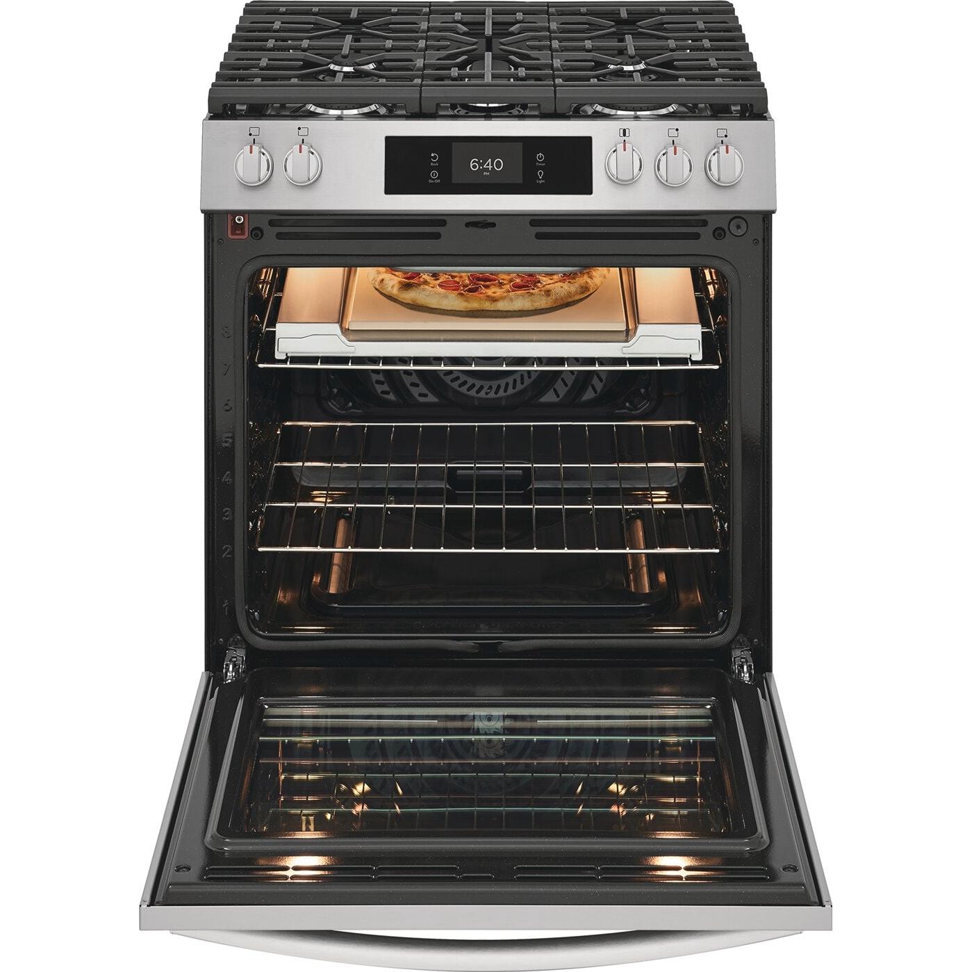 Frigidaire Gallery 30-inch Gas Range with Stone-Baked Pizza GCFG3070BF IMAGE 3