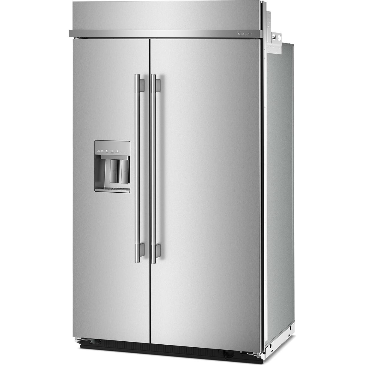 KitchenAid 48-inch, 29.4 cu. ft. Built-in Side-by-Side Refrigerator with External Water and Ice Dispensing System KBSD748SPS IMAGE 3