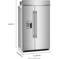 KitchenAid 48-inch, 29.4 cu. ft. Built-in Side-by-Side Refrigerator with External Water and Ice Dispensing System KBSD748SPS IMAGE 5