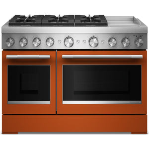 KitchenAid 48-inch Freestanding Commercial-Style Dual-Fuel Range with Griddle KFDD948SSC IMAGE 1