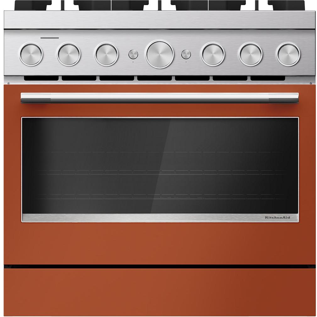 KitchenAid 36-inch Freestanding Commercial-Style Dual-Fuel Range KFDS936SSC IMAGE 1
