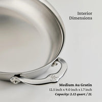 Hestan Provisions Stainless Steel Oval Au Gratin Dish 30cm 31722 IMAGE 6