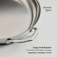 Hestan Provisions Stainless Steel Oval Au Gratin Dish 36cm 31723 IMAGE 5