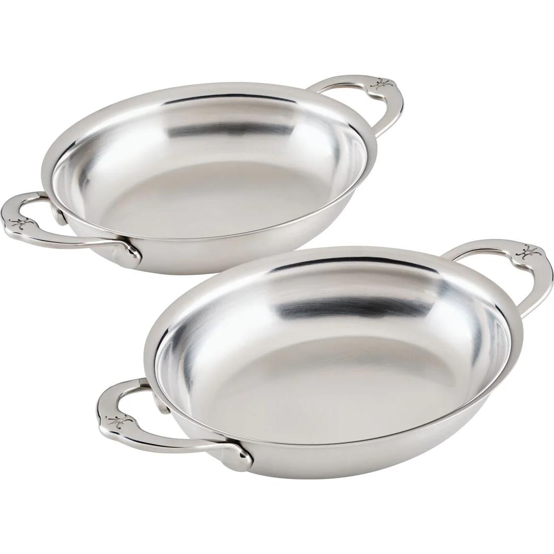 Hestan Provisions Stainless-Steel Mini Oval Au Gratin Set of Two 6.5" x 5.5" 71053 IMAGE 1