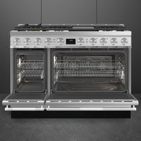 Smeg 48-inch Freestanding Dual-Fuel Range True Convection Technology SPR48UGMX IMAGE 2
