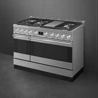 Smeg 48-inch Freestanding Dual-Fuel Range True Convection Technology SPR48UGMX IMAGE 3