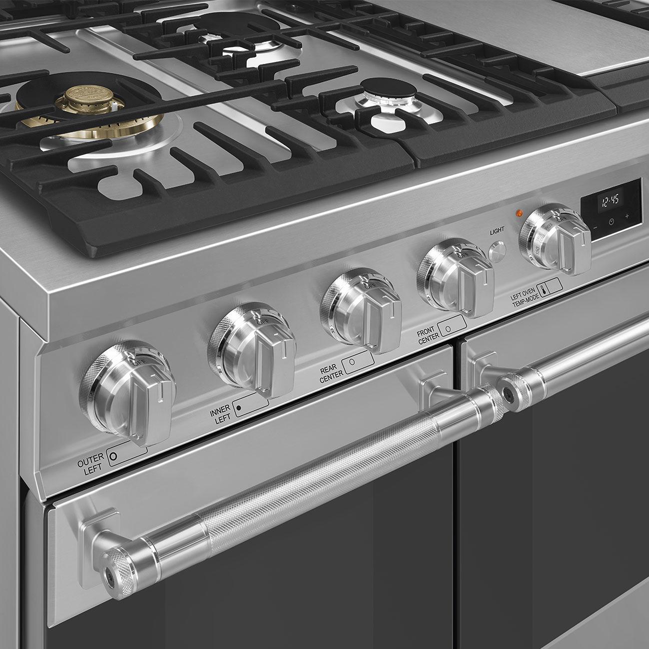 Smeg 48-inch Freestanding Dual-Fuel Range True Convection Technology SPR48UGMX IMAGE 5