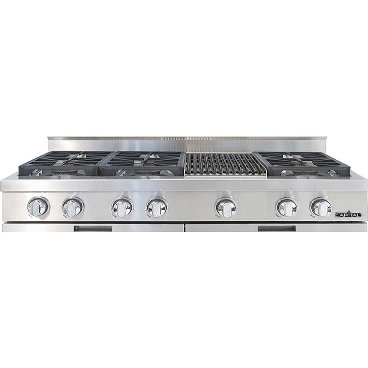 Capital 48-inch Built-in Gas Rangetop with 6 Burners and Grill GRT484B2-N IMAGE 1