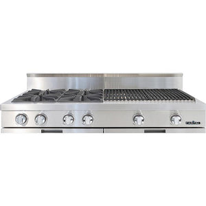 Capital 48-inch Built-in Gas Rangetop with 4 Burners and Grill GRT484BB-N IMAGE 1