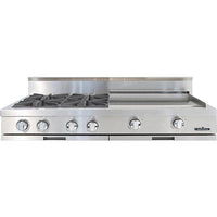Capital 48-inch Built-in Gas Rangetop with 4 Burners and Griddle GRT484GG-N IMAGE 1