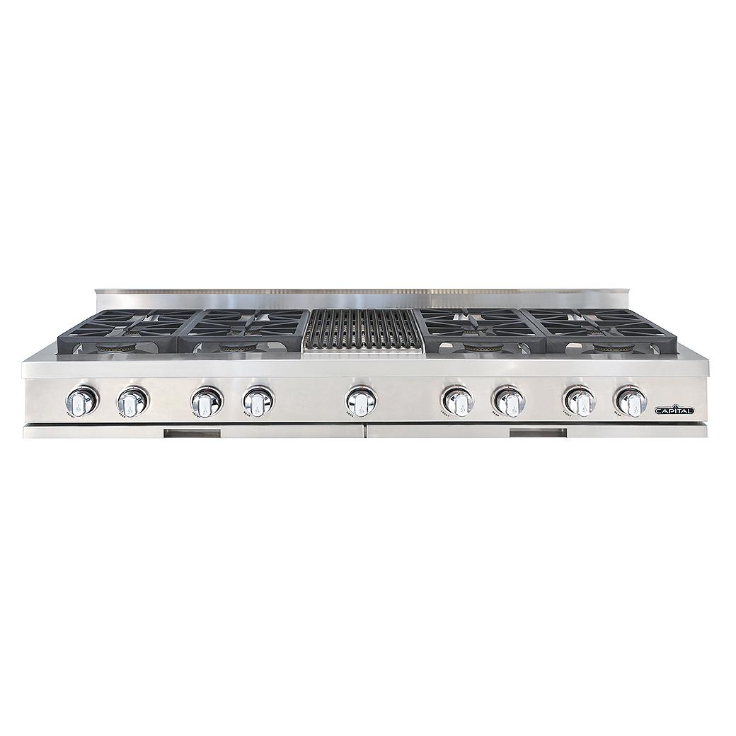 Capital 60-inch Built-in Gas Rangetop with 8 Burners and Grill GRT604B4-N IMAGE 1