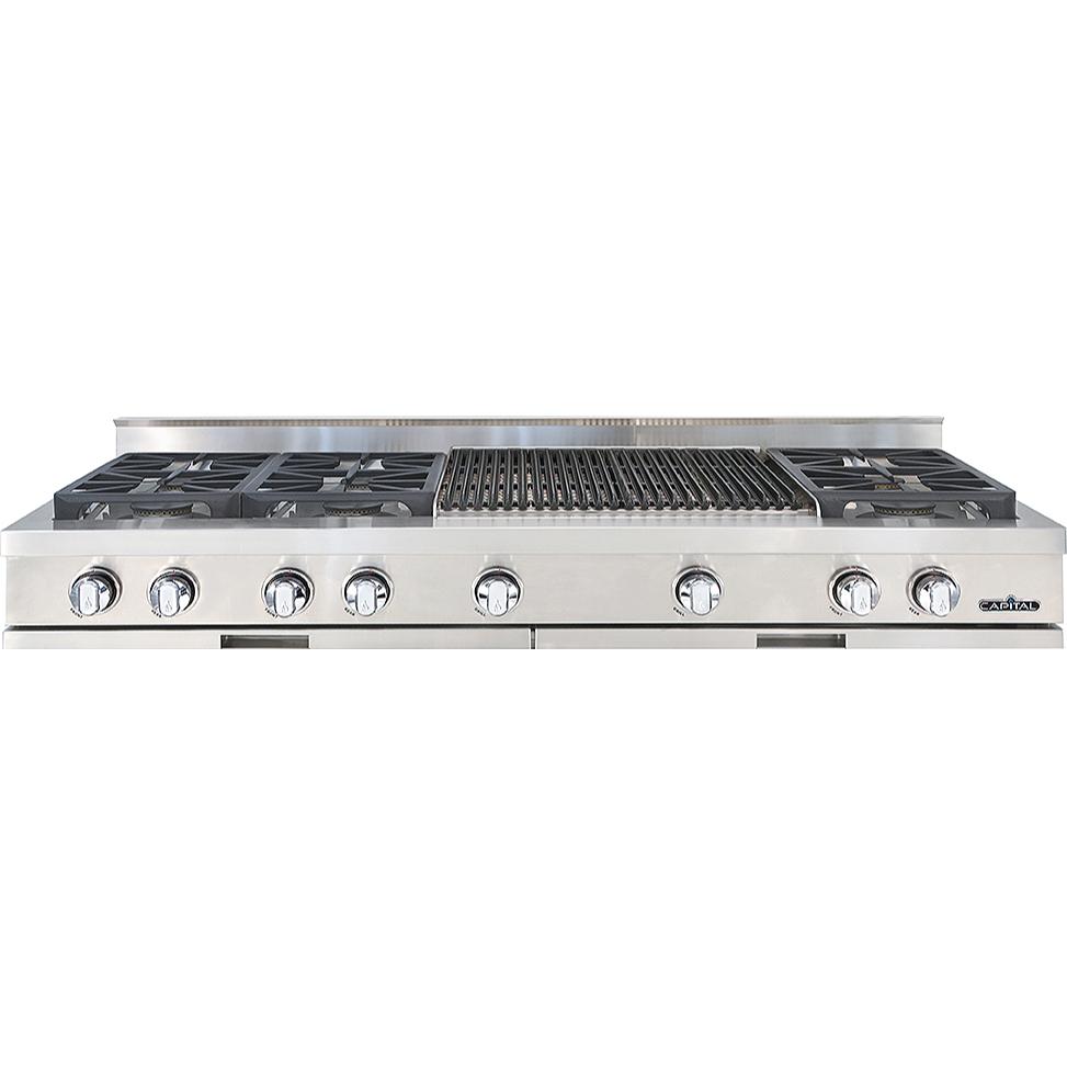 Capital 60-inch Built-in Gas Rangetop with 6 Burners and Grill GRT604BB2-N IMAGE 1