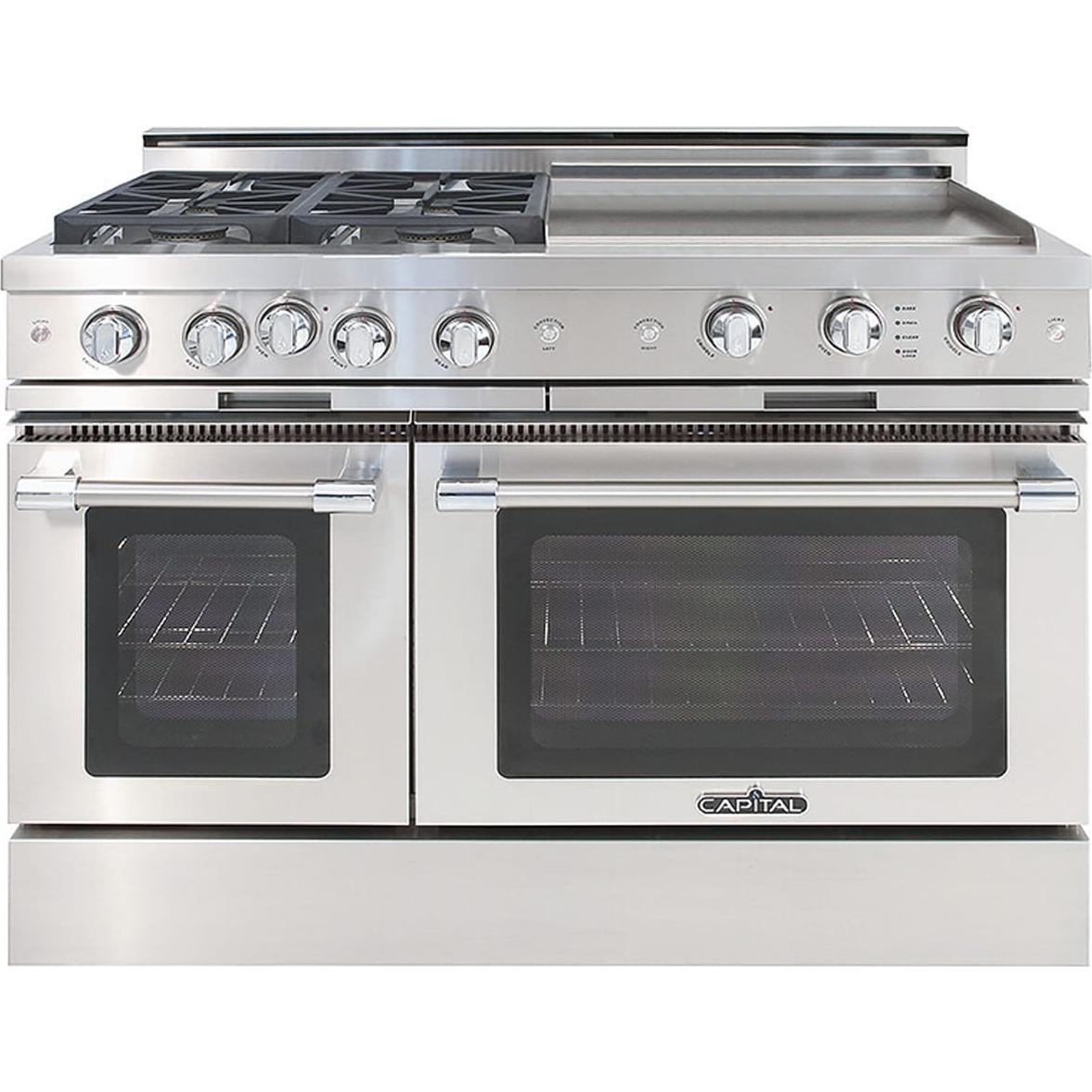 Capital 48-inch Freestanding Gas Range with 4 Burners and Griddle GSCR484GG-L IMAGE 1