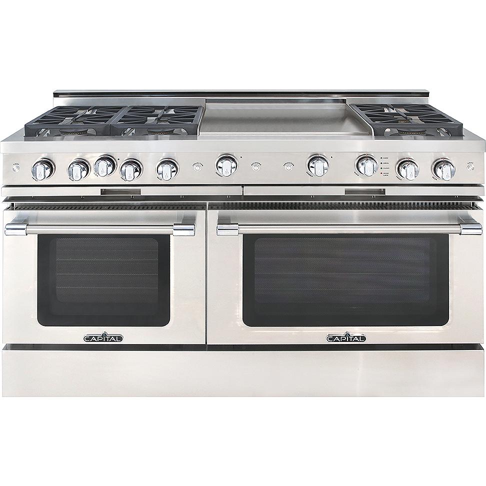 Capital 60-inch Freestanding Gas Range with 6 Burners and Griddle GSCR604GG2-L IMAGE 1