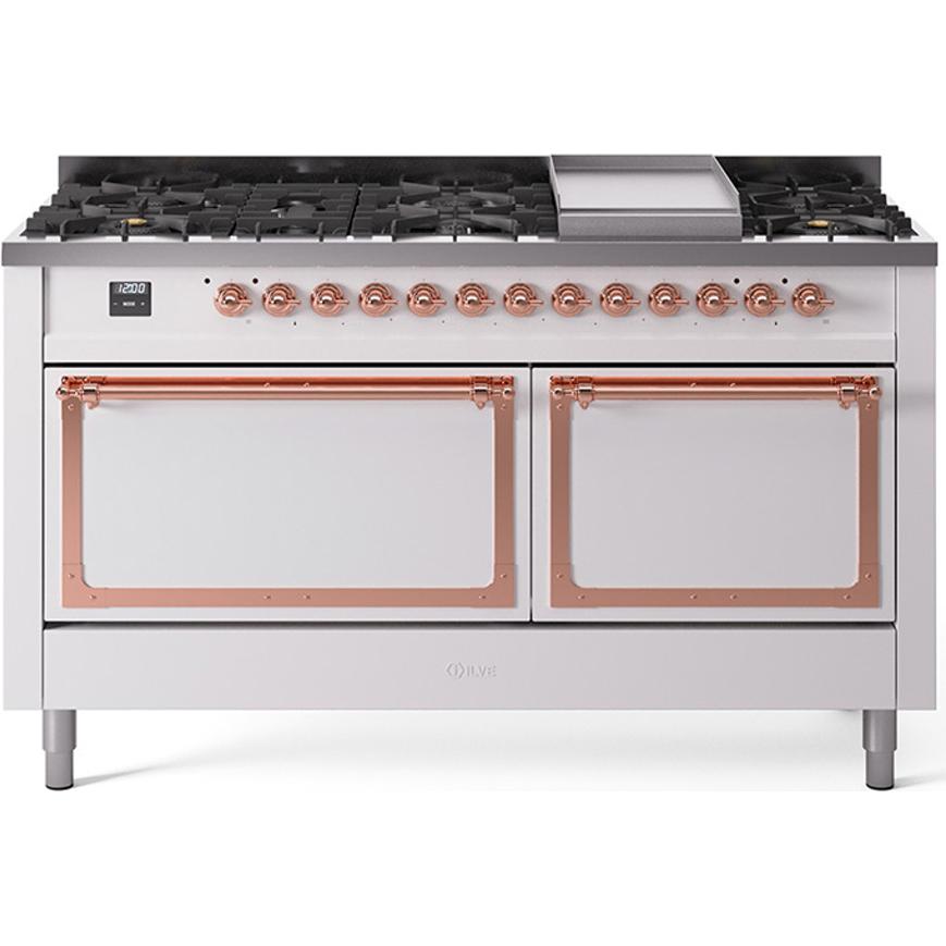 iLVE 60-inch Freestanding Dual Fuel Range with Griddle and Solid Door UN60FQNMPWHPLP IMAGE 1