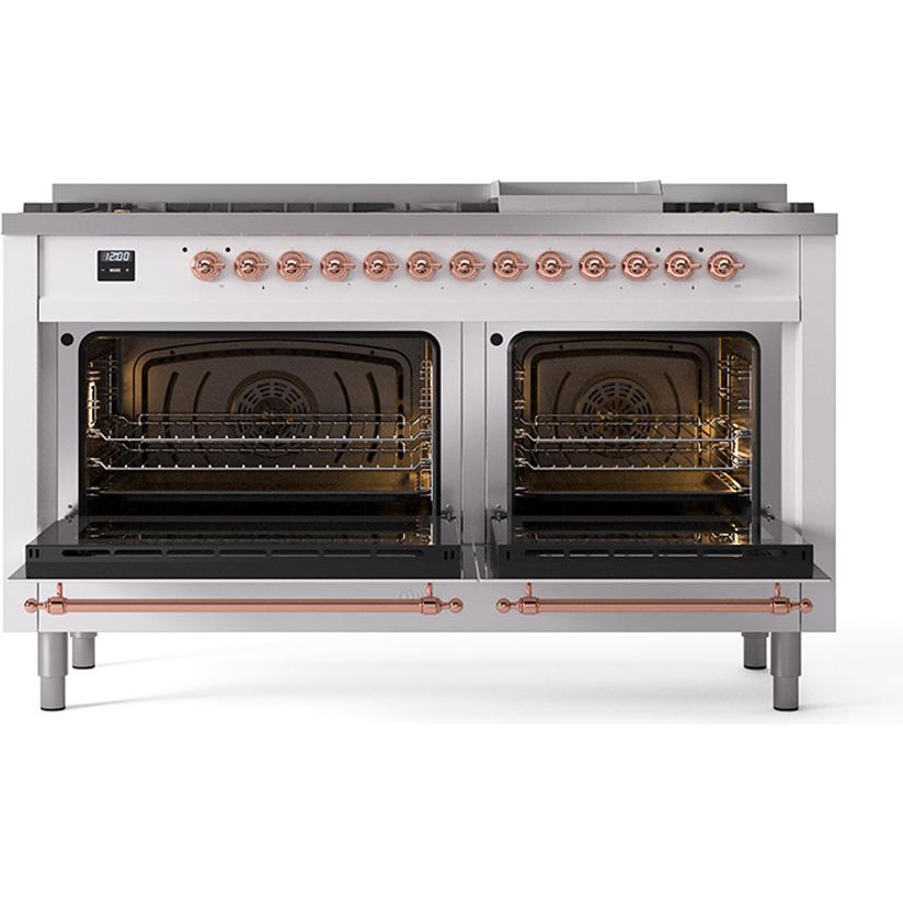 iLVE 60-inch Freestanding Dual Fuel Range with Griddle and Solid Door UN60FQNMPWHPLP IMAGE 2