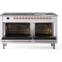 iLVE 60-inch Freestanding Dual Fuel Range with Griddle and Solid Door UN60FQNMPWHPLP IMAGE 2