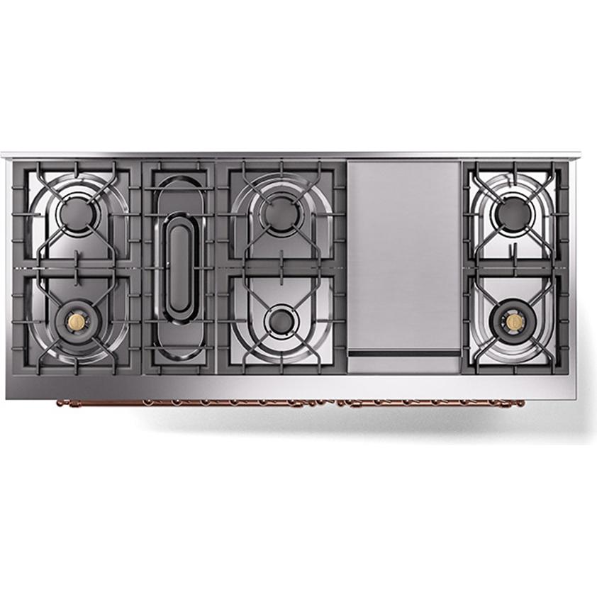 iLVE 60-inch Freestanding Dual Fuel Range with Griddle and Solid Door UN60FQNMPWHPLP IMAGE 3