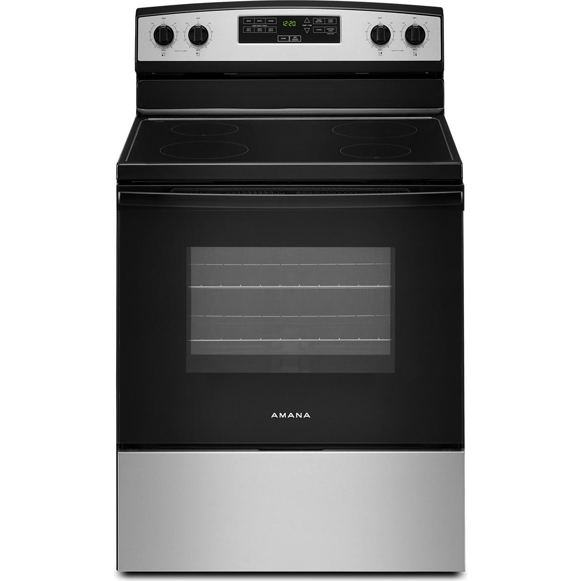 Amana 30-inch Electric Range with Extra-Large Oven Window YAER6203MSS IMAGE 1