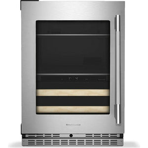 KitchenAid 24" Beverage Center with Glass Door and Wood-Front Racks KUBL524SPS IMAGE 1