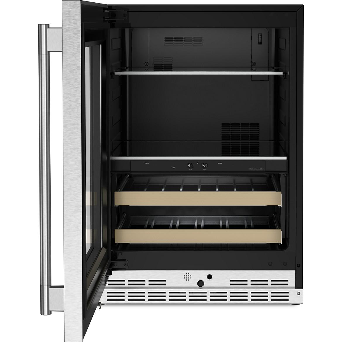 KitchenAid 24" Beverage Center with Glass Door and Wood-Front Racks KUBL524SPS IMAGE 2