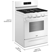 Whirlpool 30-inch Gas Range with Air Cooking Technology and Steam Clean WFGS4530SW IMAGE 12