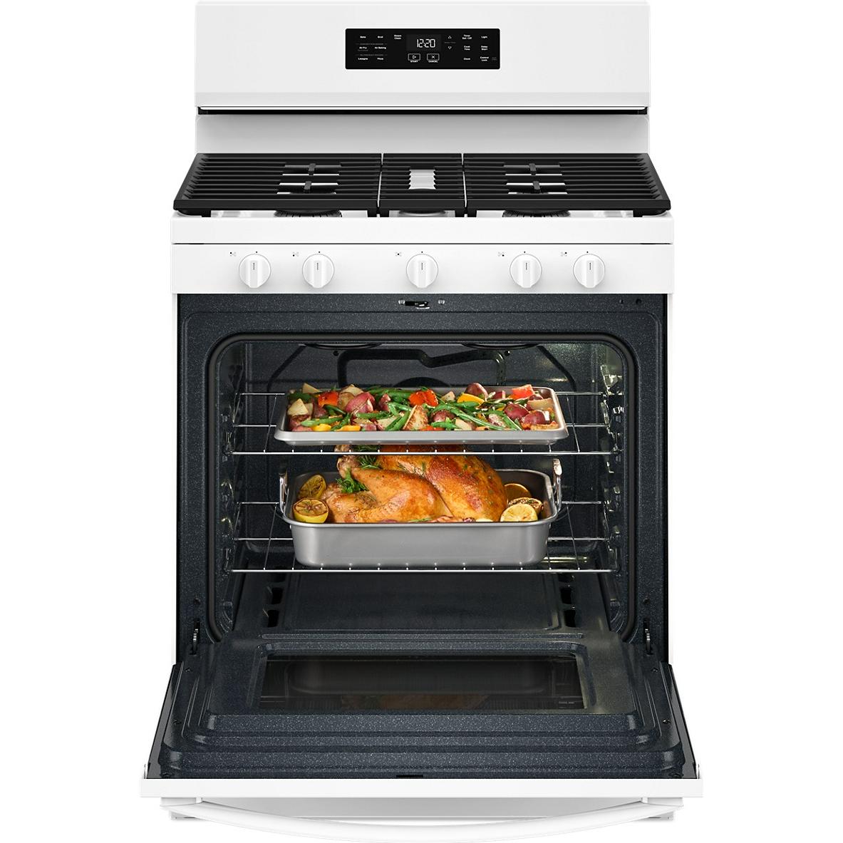 Whirlpool 30-inch Gas Range with Air Cooking Technology and Steam Clean WFGS4530SW IMAGE 3
