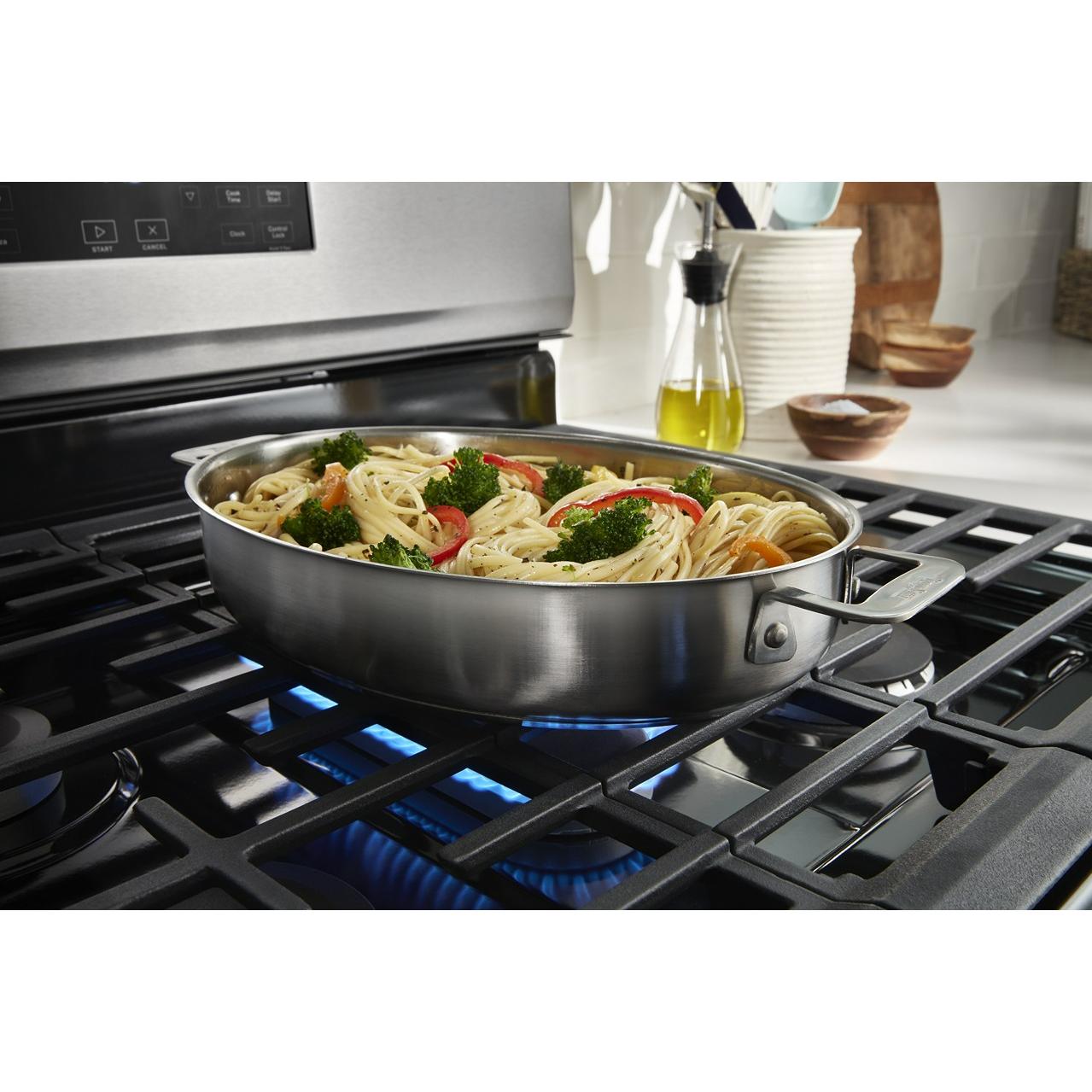 Whirlpool 30-inch Gas Range with Air Cooking Technology and Steam Clean WFGS4530SB IMAGE 10